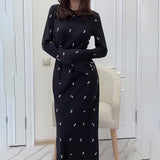 New Comfortable Fashion Round Wave Point Repair Waist Long Dress