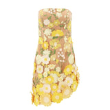 Australian Trendy Brand Three-Dimensional Affix Fairy Sexy Wrapped Breast Swing Dress