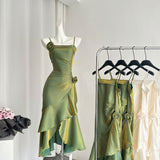 Dream Dinner Mermaidskirt High Sense New Summer 2025 Dress Suspension Dress HZ0628