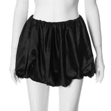 Women's Summer 2024 New Solid Low- Waist Vlawed Casual Short Dress DJPT