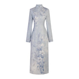 Design Frosting Chinese Wind Improvement Chinese Elements Cheongsam Half Skirt Set 8908