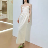 Densate Thoracic Fish Bone Long Dress 2024 New Sweet Engagement Birthday Dress