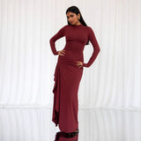 Women's Clothing Autumn 2024 New Fashion Sexy Slim Slim Open Skirt Hottie Dress