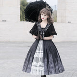 Silent Church Lolita Female Sling Skirt Draped Everyday Cute Lolita Sweet Dress 7057
