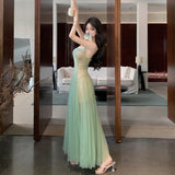 Sling Dress Women's Summer Dress Gentle Wind Net Yarn Fairy Dress Temperament Dress Dress Dress