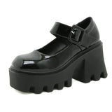 Mary Jane Women's Shoes 2024 New Square Head Small Tall Shoes Pine Cream Sole Coarse Single Shoes Women High Quality Shoes