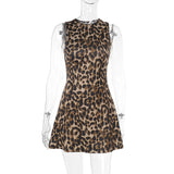 Spring 2025 New Temperament Sexy Body Repair Vest Leopard Print Dress DJPT