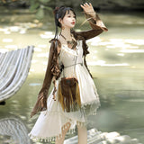 Design Fantasy Sand Chinese Style Improvement Chinese Elements Of Women's Top Dress Suit 7076