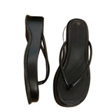 Base Simple Foot Flip-Flop Women 2025 Summer New Fluorescent Green Sandals Wearing Stylish Beach Slippers DJPT