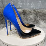 Color Spell Sexy 12Cm High Heels Ultra-Fine Heel Shoes Women's Shoes Gradually Change Color Net Red Large Size Single Shoes High Quality Shoes