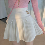 A-Word Skirt 100-Fold Skirt High-Waist Temperament Short Skirt Spring 2025 New Shade Thin Skirt Female Tide DJPT