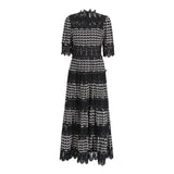 Retro Light Luxury Dress 2025 Spring And Summer New Lead Lace Hollow High-End Color Dress Dress Woman