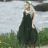 Design Moss Chinese Wind Improvement Han Elements Ancient Style Fairy Sling Skirt 7118