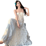 Sanya Beach Resort Dress Women Feel Hanging Neck Long Dress