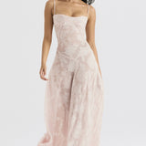 New Hot French Strapped Self-Repair Square Collar Exquisite Lace Dress HZ0628