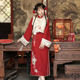 Xiang Snake Presents Rui Hanfu Women's Chinese Style Improve Han Element Mague Cheongsam Set X161