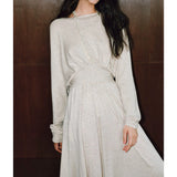 Solid Color Leisure Loose Strap To The Waist Top Half Skirt Two Sets 2024 New