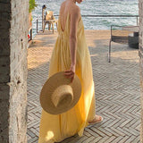 Niche Loose Lazy Wind Age Sling Dress 2024 Summer New Sexy Naked Woman