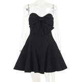 Autumn 2025 New Temperament Sexy Body-Body Butterfly Brae Short Dress Woman DJPT