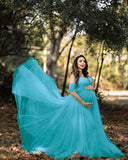 Women's Silk Cotton With Chiffon Pregnant Women Floating Tail Fluttering Sleeves Of The Dress Photo Dress 1209 Maternity