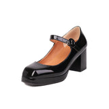 Large Women's Shoes New Single Shoes Work Shoes Mary Jane Thick Heel High Heels High Quality Shoes