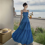 Sling Skirt Girl Shredded Shoulder Dress Sanya Seaside Beach Dress