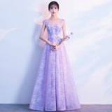 Dress Women 2025 New Purple Banquet Temperament Dress Female Dress Host Choral Performance Dress