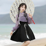 Design Iris Ink Butterfly Chinese Style Improve The Chinese Elements Of The Female Coat Sling Skirt Suit 9057