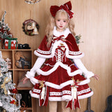 Jam Original Christmas Symphony Lolita Cloak Dress Cute Set 6941