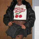 Women's 2024 Summer New Round-Neck Print Sleeveless Vest Sleeve-Free Short Sleeve DJPT