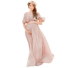 Chiffon Sexy Loose Tailed Shoulder Pregnant Skirt Maternity