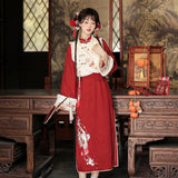 Xiang Snake Presents Rui Hanfu Women's Chinese Style Improve Han Element Mague Cheongsam Set X161
