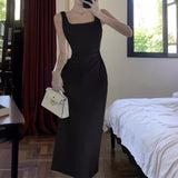 Everyday Day With White Sleeveless Sleeveless Vest Dress Women's New Summer Dress With A Left-Up HZ0628