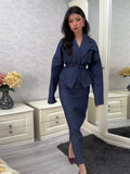 2025 New Women's Casual Strapped Open-Shirt Blouse Dress Suit