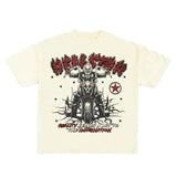 Vintage Men Cartoon H-Hang H-Hang PK T-Shirt American Kawai Long Dress Y2K Short Sleeves DJPT