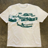 Street Hip-Hop Car Print Loose T-Shirts Men's Fashion Leisure Short-Sleeved Top DJPT