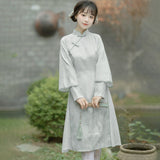 Design Lanting Sequence Chinese Wind Han Elements Daily Coat Dress Set Autumn And Winter 6708