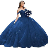 Yarn Vocal Solo Dress 2025 Blue Three-Dimensional Flowers High-End Feel Fluffy Skirt Tug Tail Heavy Industry Performance Clothes Female