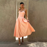 High-End Dress French Dress Sexy Hollow Sling Skirt Three-Dimensional Flower Long Dress
