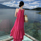 Design Sleeveless Dress Sleeveless Dress Thailand Sanya Seaside Resort Wind Loose Beach Dress Woman