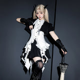 Teased Original Mashed Gem Lolita Blouse Shirt Half Dress Daily Sweet Suit 7206