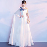 Performance Dress Female Dress Adult White Solo Contest Poetry Recitation Guzi Ancient Style Dress 2025 New