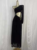 Sheath One Shoulder Black Vacation Beach Dress Birthday Dresses SD0015