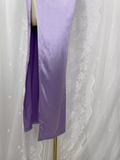 Sheath Off The Shoulder Lilac Vacation Dress Slit Birthday Dresses SD0030
