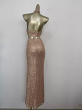 Sheath Halter Sequin Vacation Dress Birthday Dresses SD0034