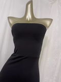 High Low Black Strapless Vacation Dress Birthday Dresses SD0038