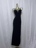 Sheath Spagetti Straps Black Long Vacation Dress Birthday Dresses SD0066