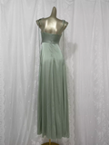 A line Spaghetti Straps Sage Green Long Vacation Dress Birthday Dresses SD0073