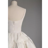 Ball Gown Straps Satin White Short 16th Birthday Dresses SD0085