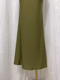 Sheath Halter Green Long Vacation Dress Birthday Outfits SD008